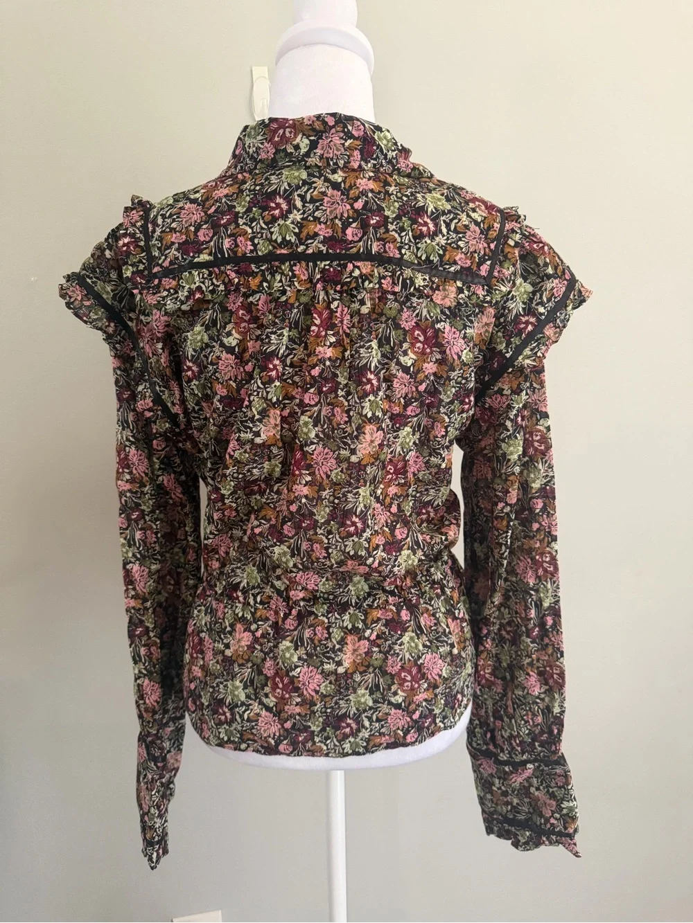 NWT Free People Daybreak Floral Print Long Sleeve Shirt Size Large